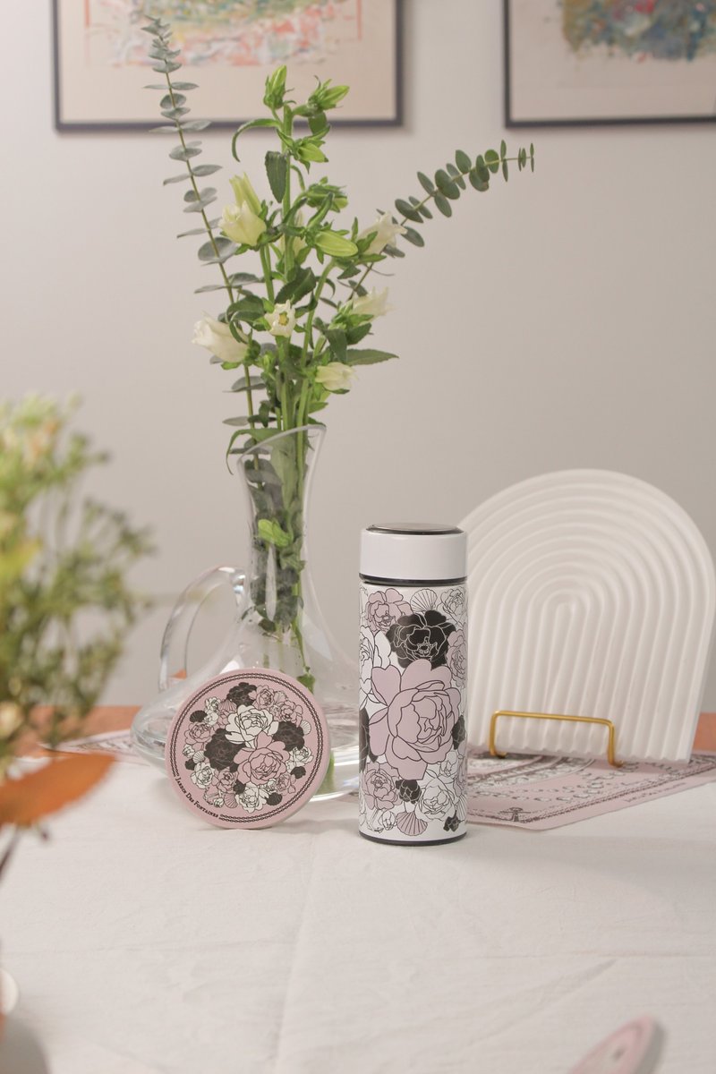 左岸花园牡丹保温杯(360ml) - 保温瓶/保温杯 - 不锈钢 粉红色