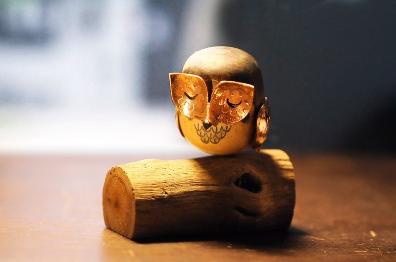 度咕的角鸮 - 摆饰 - 木头 咖啡色