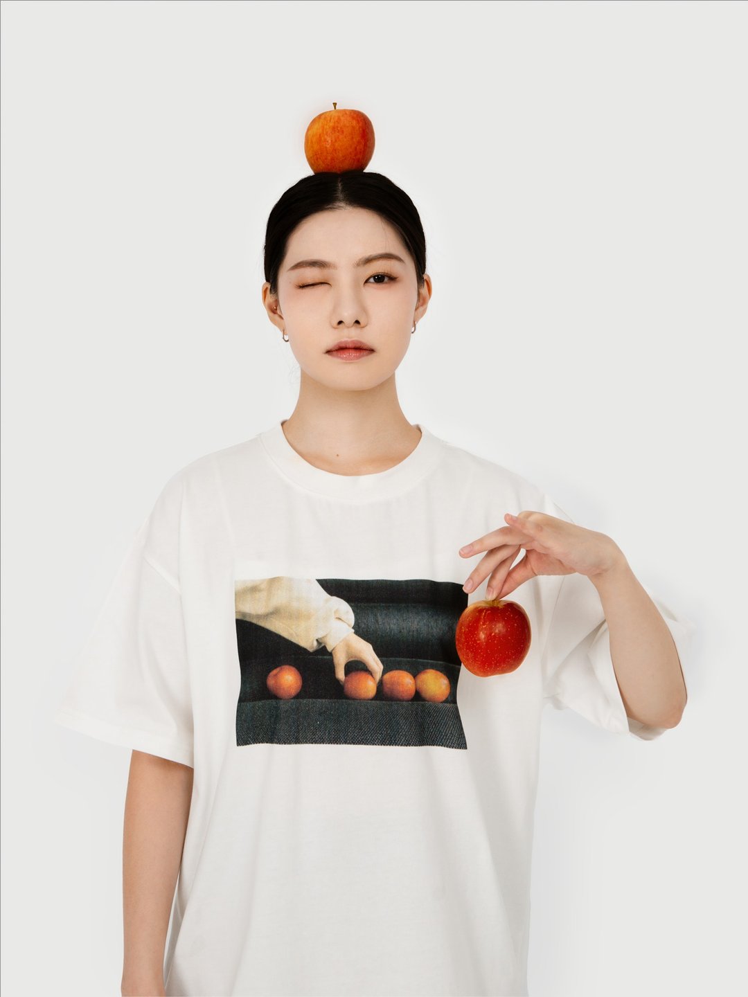 Choose your apple tee - 其他 - 棉．麻 白色