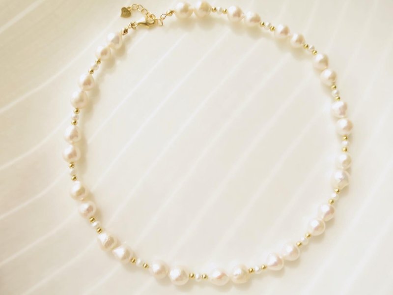 浪花泡沫 La vague - 项链 - 珍珠 白色