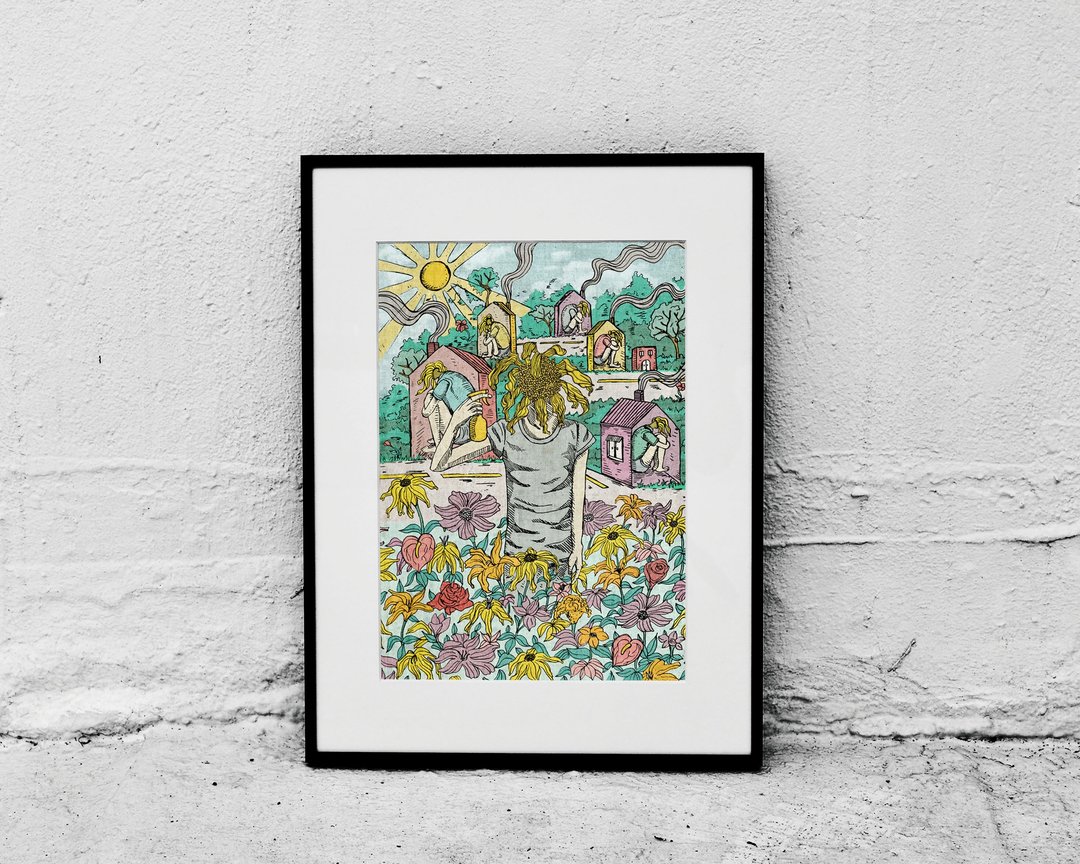 数位艺术创作- 浇花人 - 海报/装饰画/版画 - 纸 