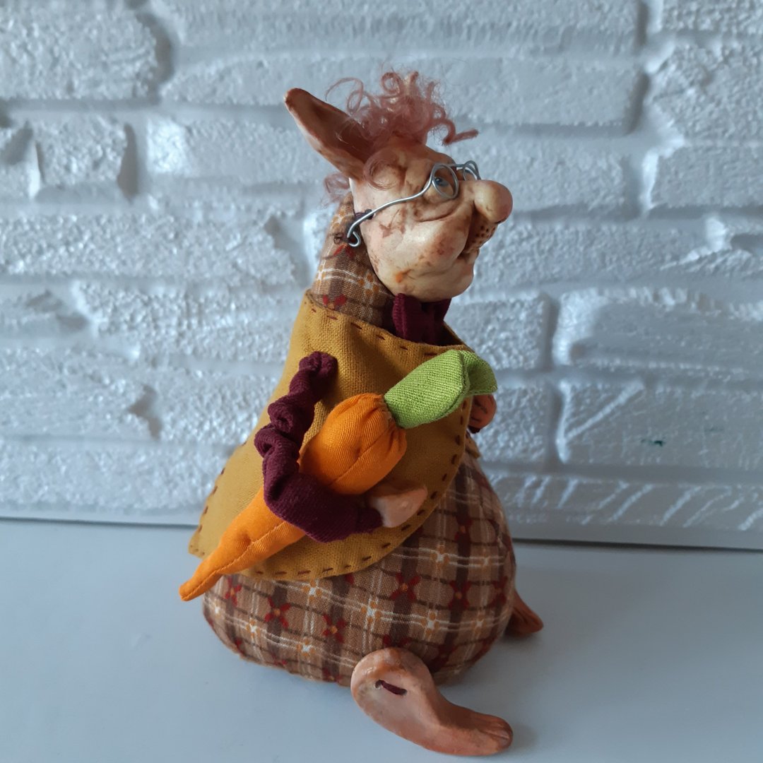 Handmade rabbit for decoration.A gift for the new year. - 玩具/玩偶 - 棉 多色