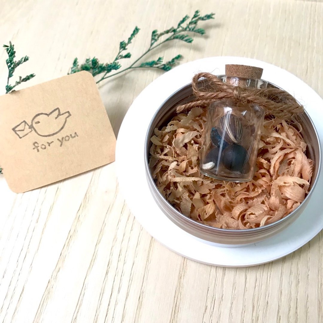 上杉采花定制礼品/树果子许愿瓶礼盒 - 干燥花/捧花 - 玻璃 绿色