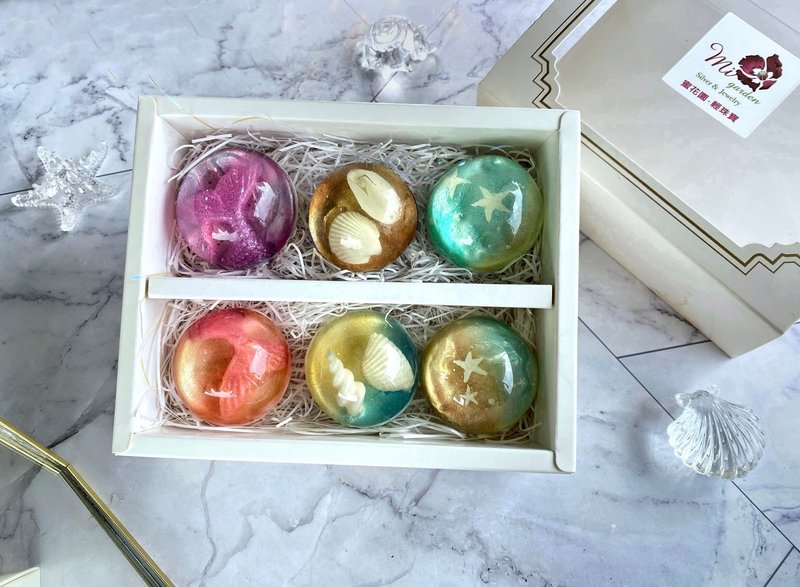 【晶透胺基酸宝石皂】海洋主题技巧课程 /贝壳 沙滩 美人鱼 - 蜡烛/香氛 - 其他材质 