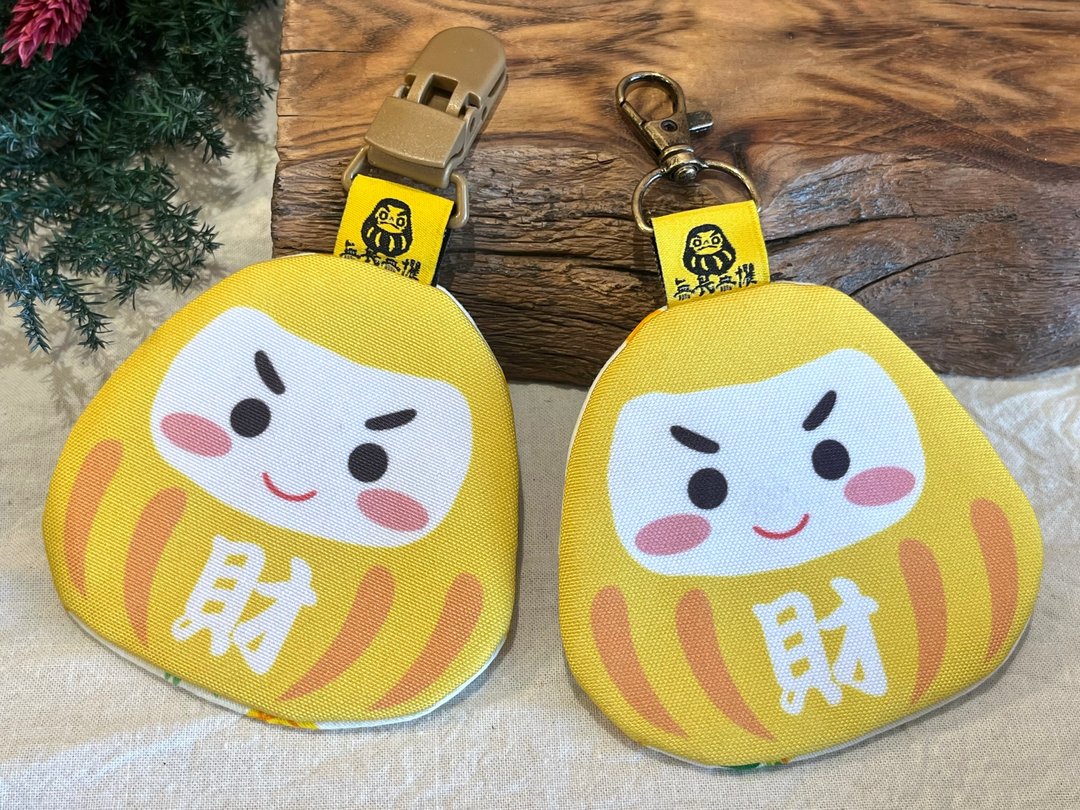 达摩平安符袋 不倒翁平安符袋 - 财 - 其他 - 棉 黄色