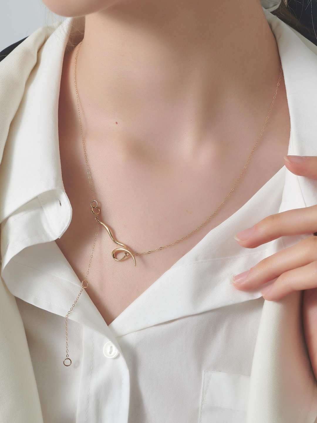 LESIS | Flying Necklace - 项链 - 贵金属 金色