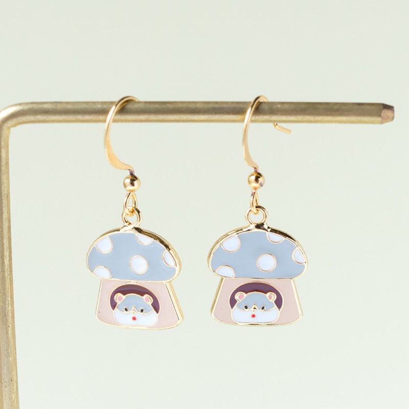 我躲在你看不见的蘑菇小屋  小仓鼠 耳环 手链 项链 纸盒包装 - 项链 - 铜/黄铜 