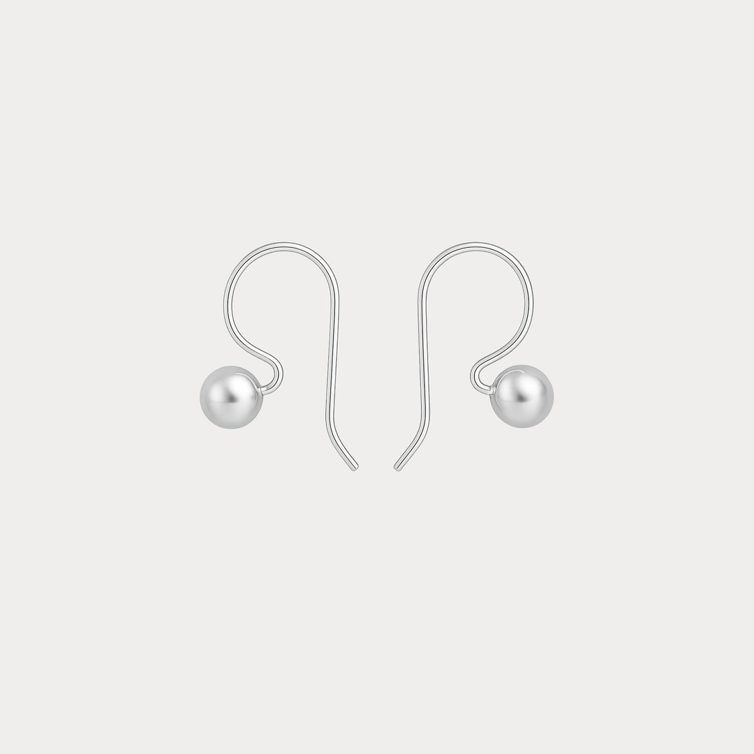 dashbrand DJ04-ER Dot Earring A (Minimal Jewelry) 纯银耳环 silver925 - 耳环/耳夹 - 纯银 银色