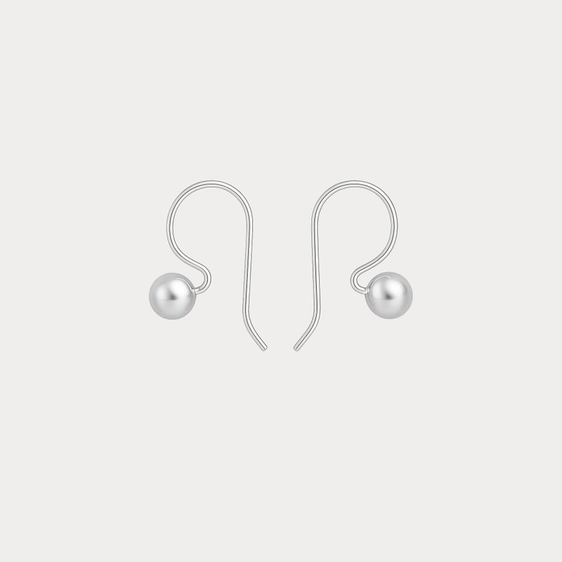 dashbrand DJ04-ER Dot Earring A (Minimal Jewelry) 纯银耳环 silver925 - 耳环/耳夹 - 纯银 银色