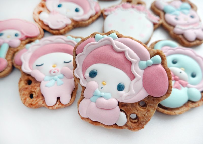 【三丽鸥Sanrio】美乐蒂 北鼻Melody Baby/收涎饼干/定制宝宝名字 - 手工饼干 - 新鲜食材 