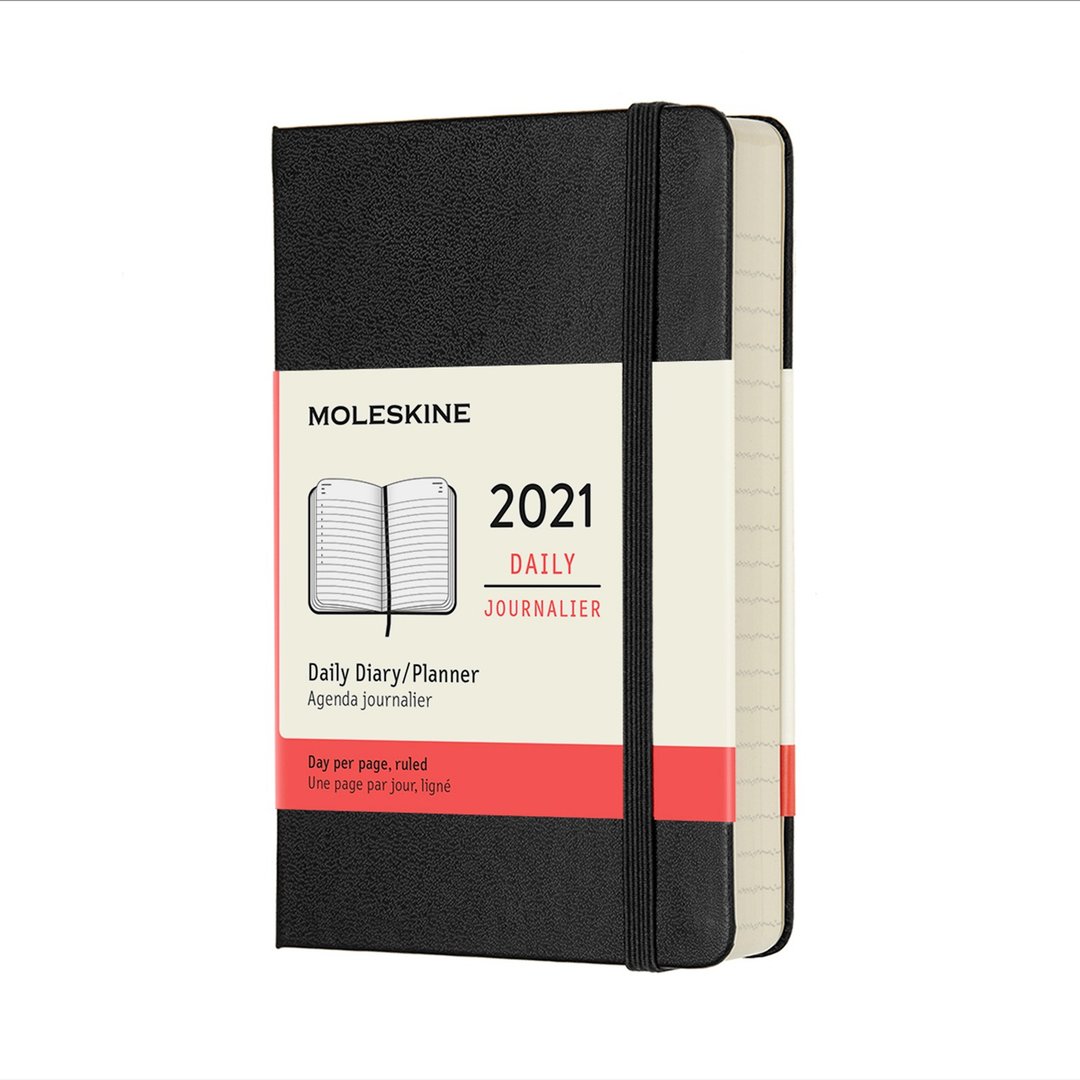 _勿上架_MOLESKINE 2021 日记 12M 硬壳 - 口袋黑 - 烫金服务 - 笔记本/手帐 - 纸 黑色