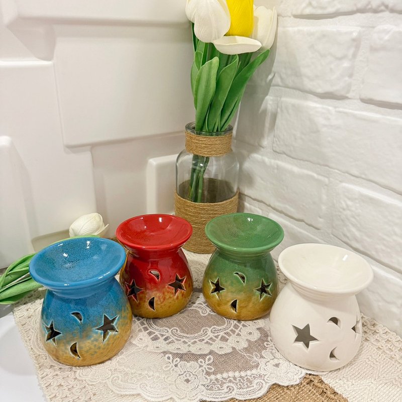 陶瓷香薰炉蜡块礼盒 - 蜡烛/烛台 - 蜡 