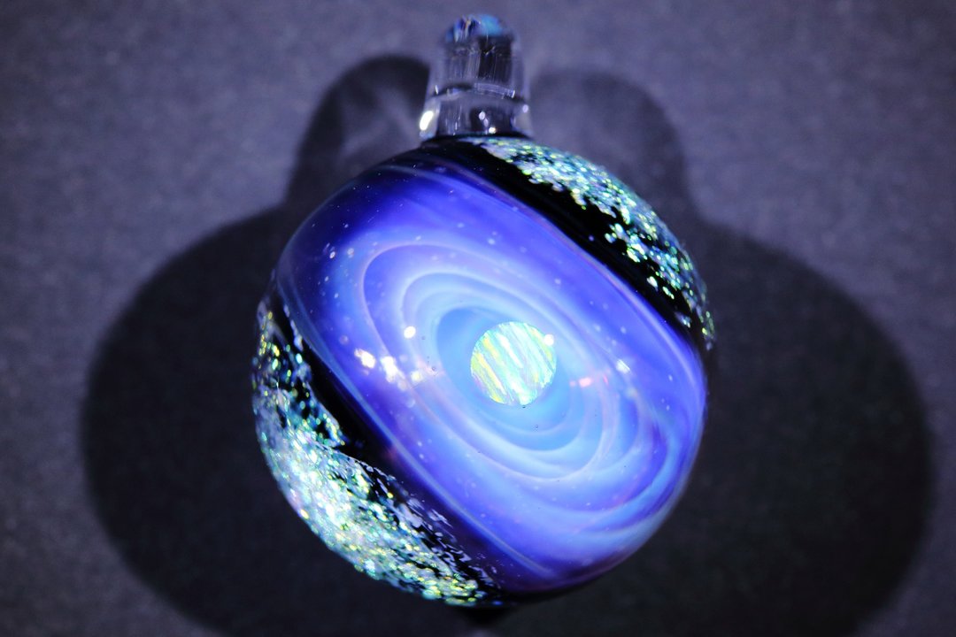 宇宙玻璃颈链吊坠22mm no.919 - 颈链 - 玻璃 蓝色