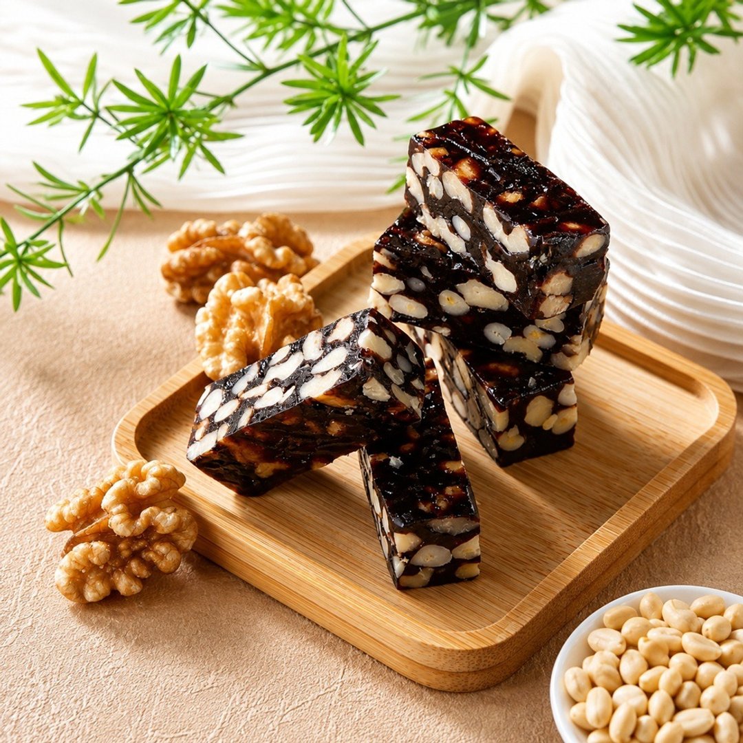【疯坚果 ing】低糖高纤松子核桃糕 (450g/盒) 中秋送礼 - 零食/点心 - 新鲜食材 咖啡色