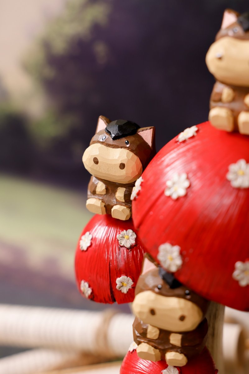 Islandoffer (原创设计) (十二生肖系列) 椴木雕马仔 - 摆饰 - 木头 咖啡色