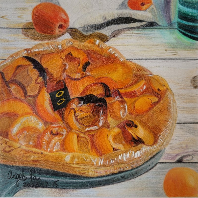 彩色铅笔定制画精致手绘 - 甜点面包食物类 - 订制画像 - 纸 