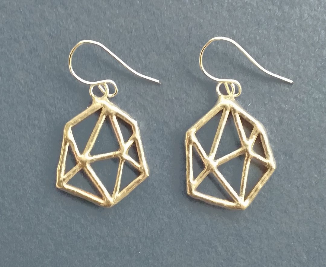 Transparent glass earrings Stained glass earrings - 耳环/耳夹 - 玻璃 透明