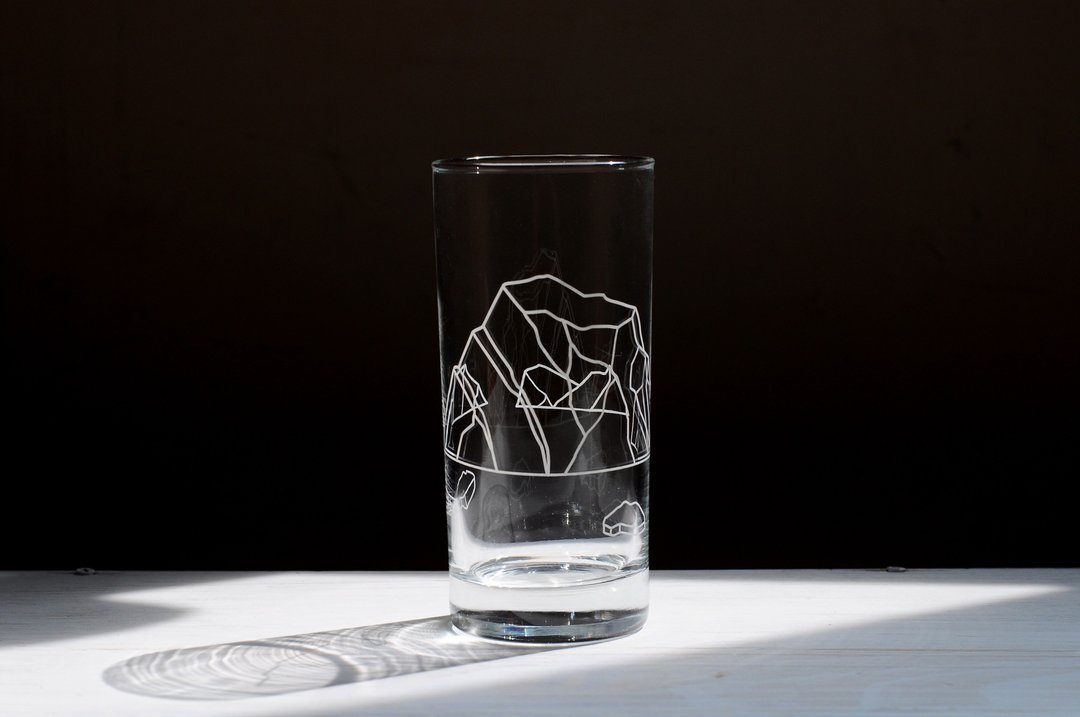 1983ER-自然系玻璃杯-冰山-400ml最后一个 - 茶具/茶杯 - 玻璃 白色