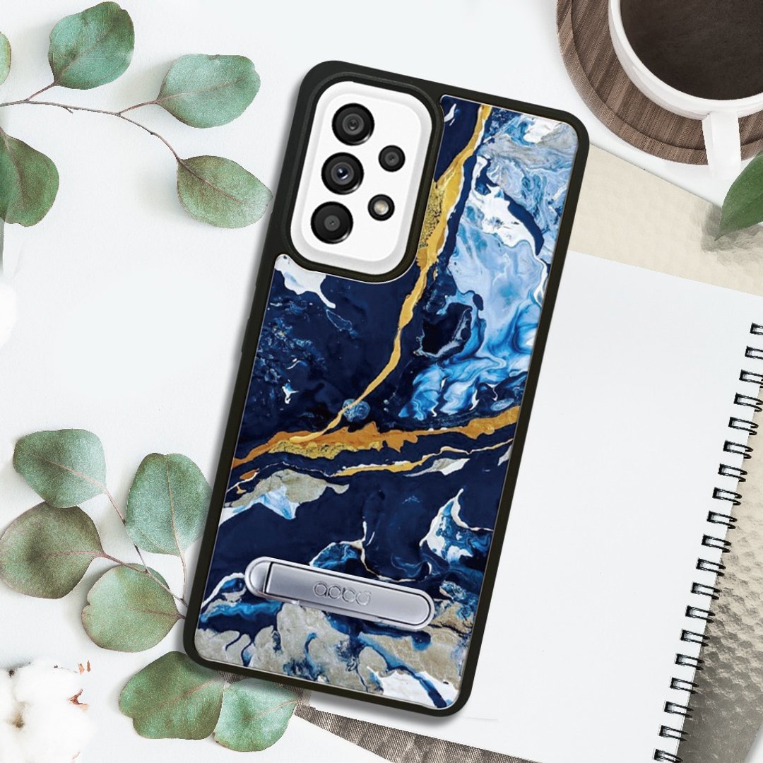 apbs Samsung Galaxy A53 5G 减震立架手机壳-炫彩云母石 - 手机壳/手机套 - 其他材质 多色