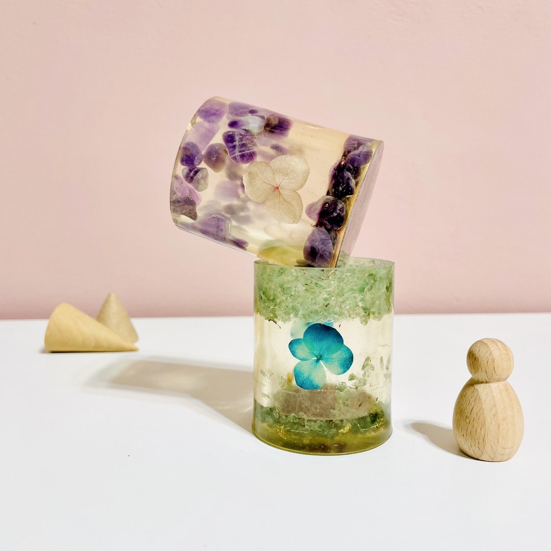 奥刚笔筒/笔座/疗愈/orgonite/疗愈/开运招财 - 笔筒/笔座 - 半宝石 多色