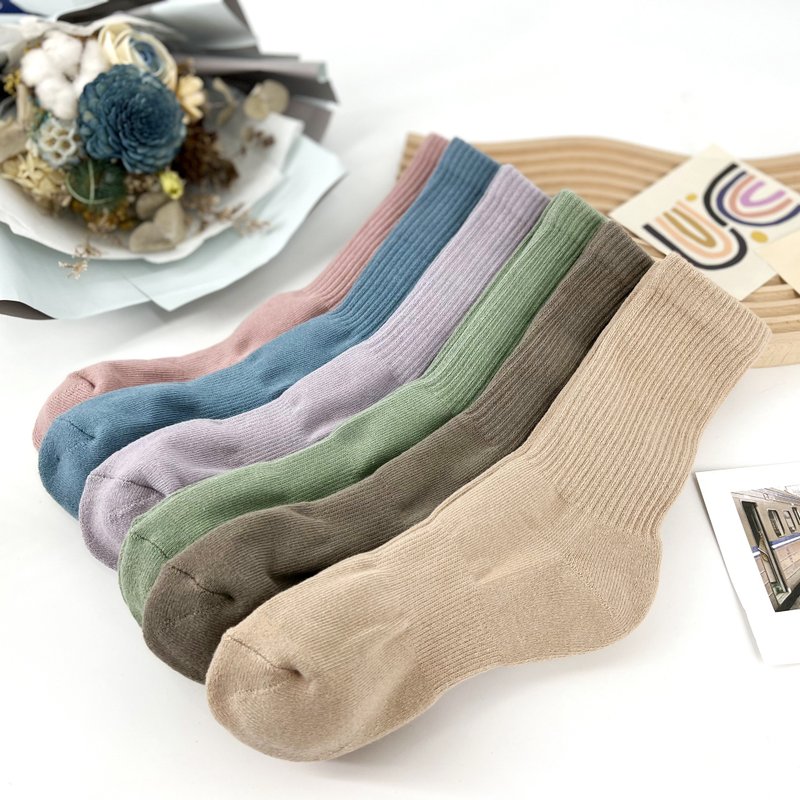 //日常色// 潮流气垫运动袜:情侣袜:厚毛巾底 - 袜子 - 棉．麻 多色