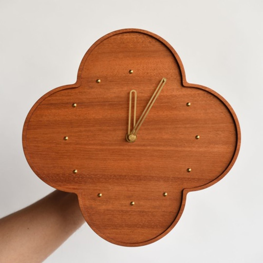 Mahogany wall clock 300mm - 时钟/闹钟 - 木头 咖啡色