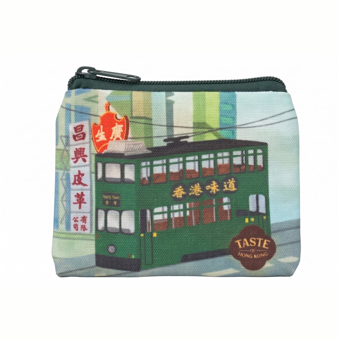 【香港味道】零钱包 - 叮叮车 - 零钱包 - 棉 绿色