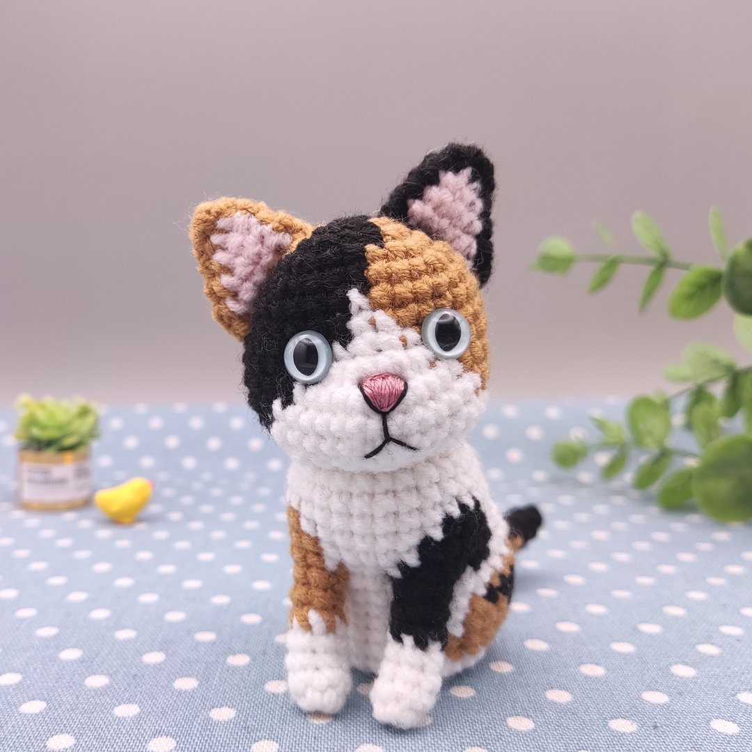 【现货】 三花猫 纯手工 钩针编织娃娃 - 玩偶/公仔 - 其他人造纤维 多色