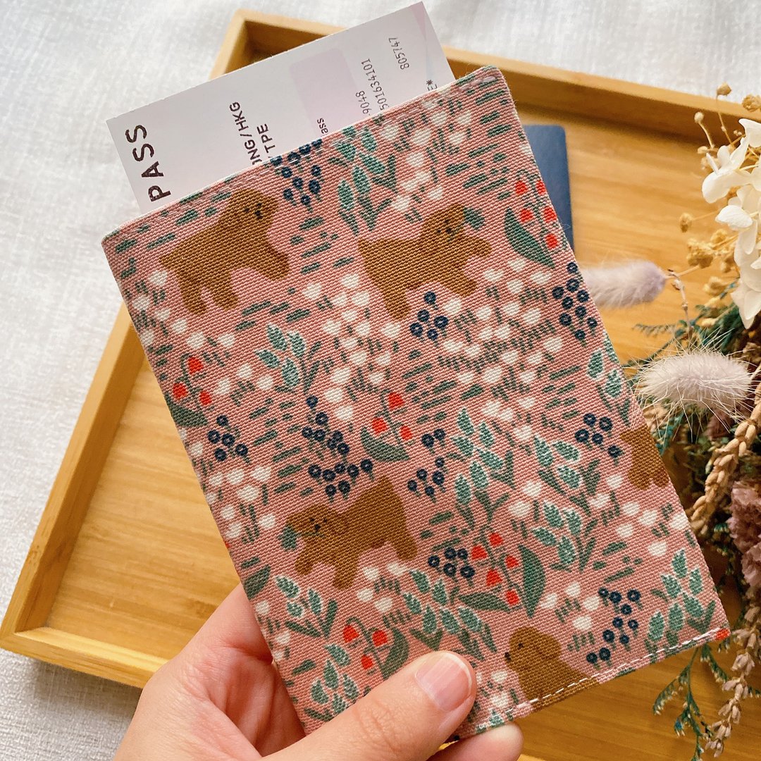 护照套 Passport Holder 护照夹 护照收纳 玩具贵宾犬款 - 护照夹/护照套 - 棉 