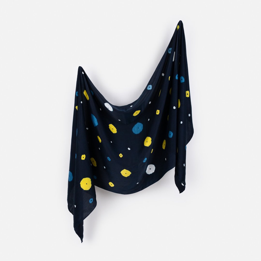 Gold Astra Silk Scarf - 丝巾 - 丝．绢 多色