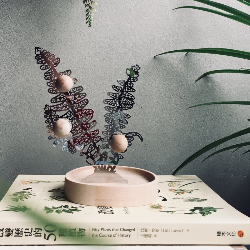 蕨对置物挂架 - 肾蕨|饰品 交换礼物 新年礼物 快速出货 2023 女 - 摆饰 - 不锈钢 银色