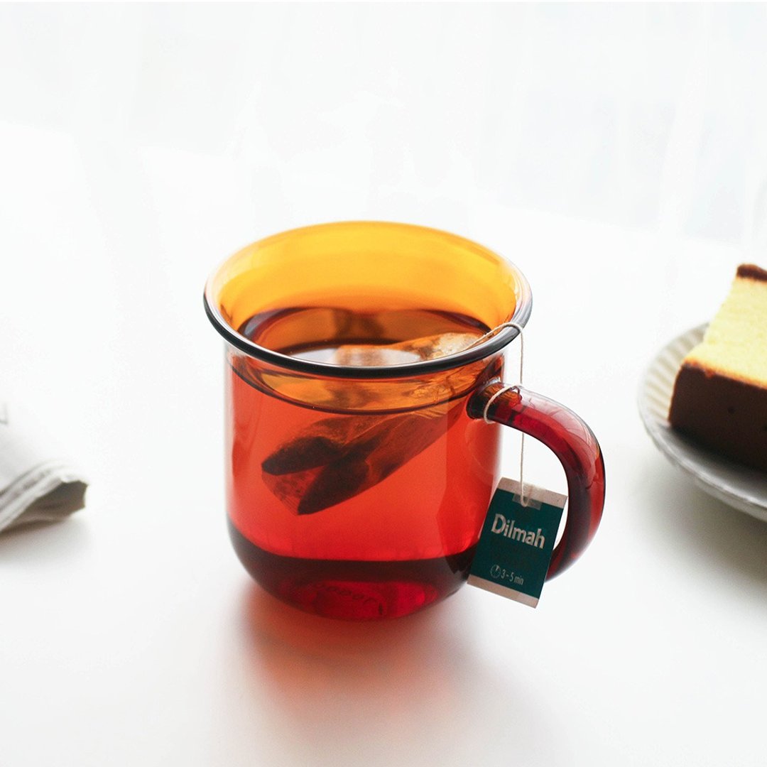 单层把手水杯-琥珀 - 玻璃杯 - 玻璃 橘色