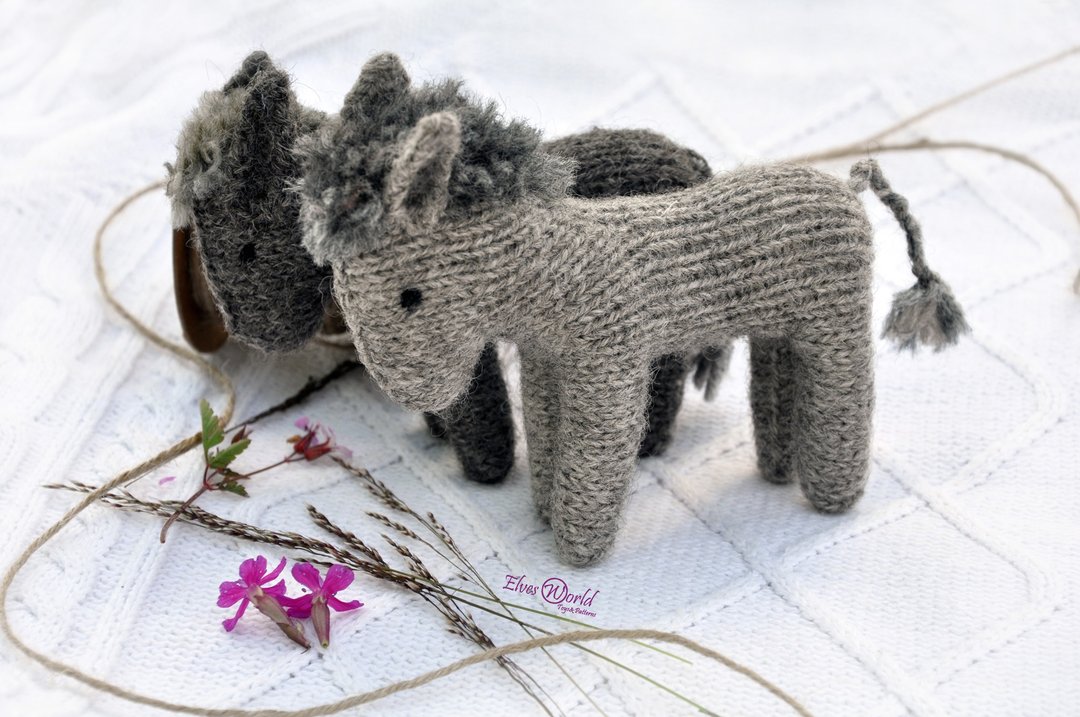 Knitting pattern for Donkey Amigurumi patterns Christmas Nativity Donkey Waldorf - 手工艺教程/工具书 - 其他材质 