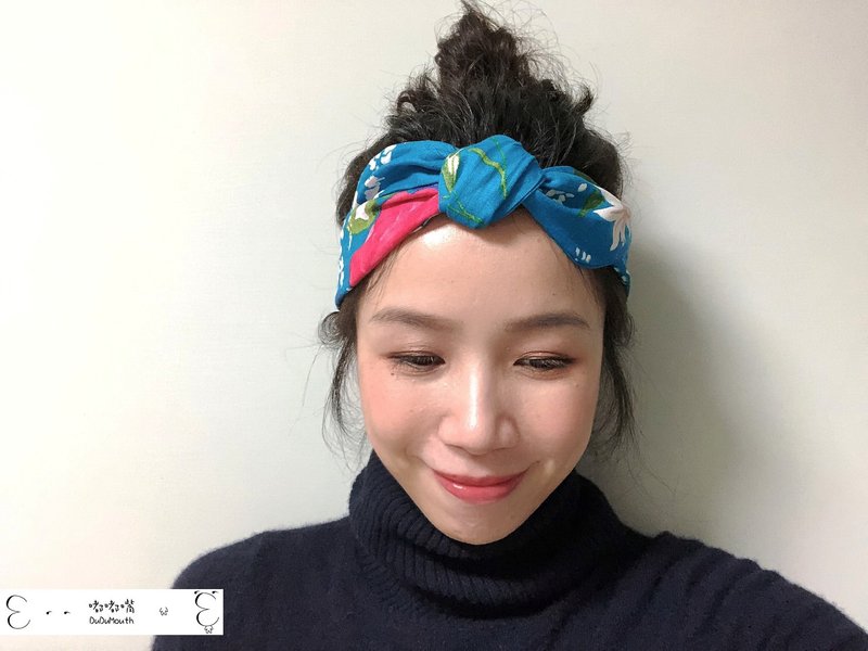 绑带式发带 | 大人发带 | 母女发带 | 土耳其蓝美系 - 发带/发箍 - 棉．麻 多色
