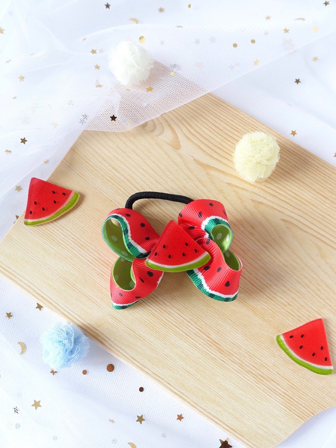 夏日水果 西瓜蝴蝶结 儿童发饰 发圈 发夹 - 婴儿饰品 - 其他材质 
