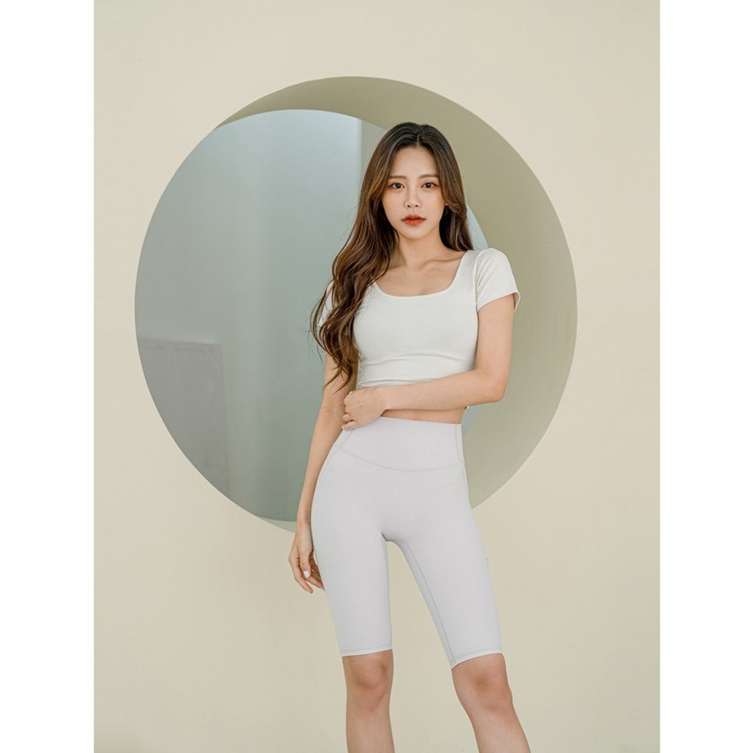 【GRANDELINE】EL-touch 五分车裤 - Light Gray - PT501 - 女装瑜珈服 - 聚酯纤维 灰色