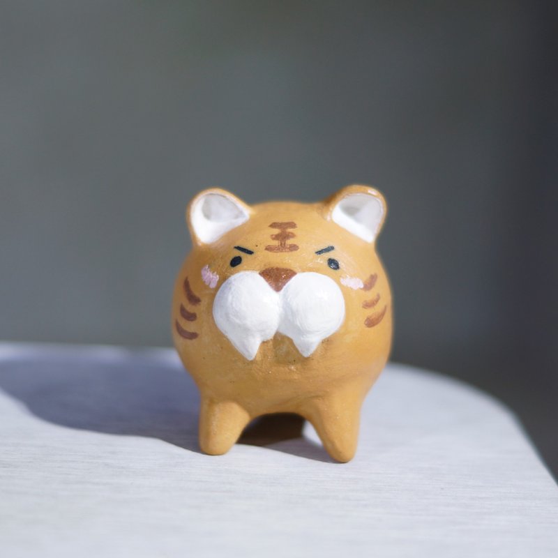手捏陶偶-老虎(黄) - 摆饰 - 陶 多色