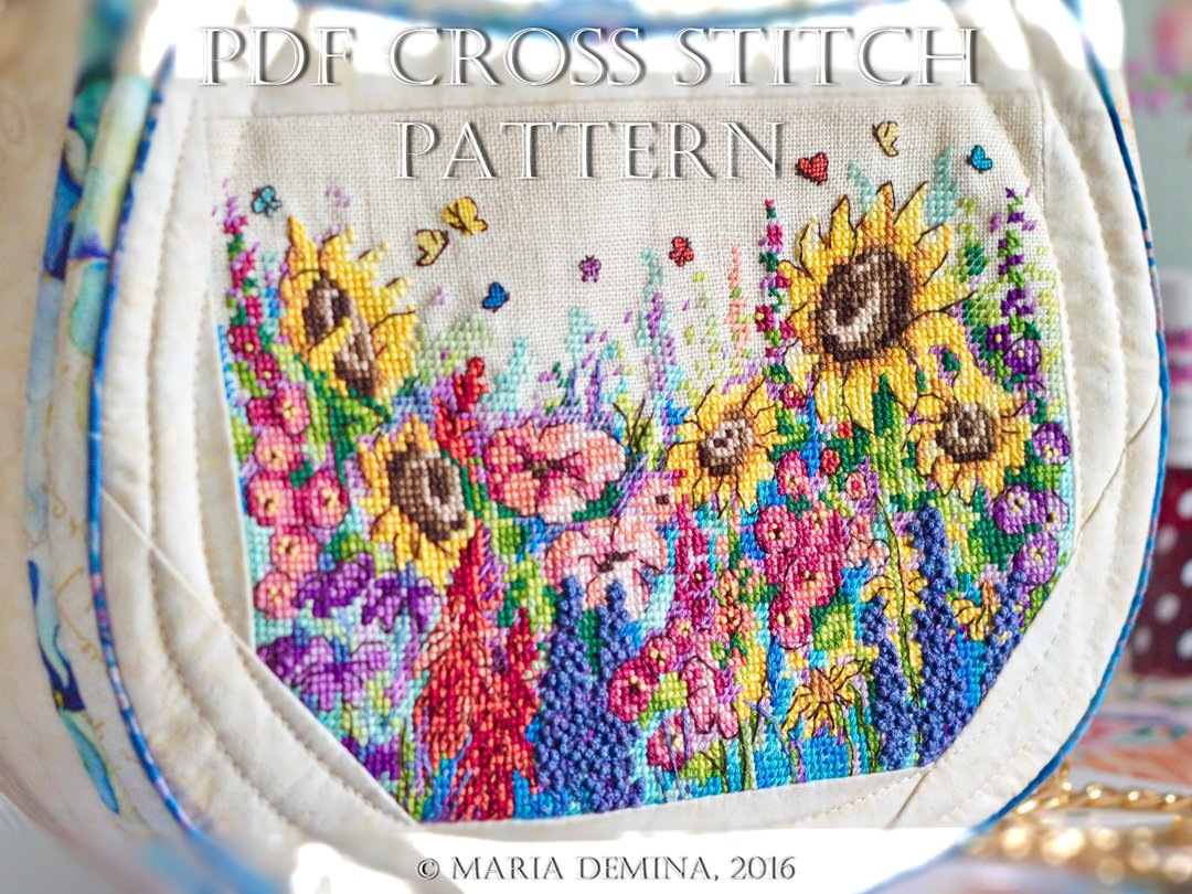 Bright Summer Flowers PDF cross stitch pattern - 手工艺教程/工具书 - 其他材质 