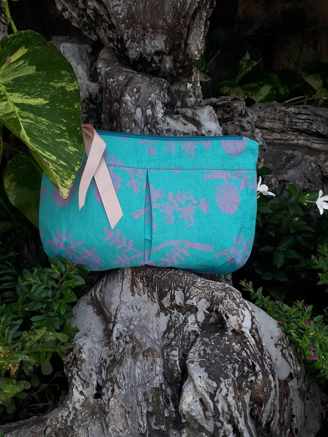 ZIPPY POUCH L TM TREE PRINTED  - 化妆包/杂物包 - 棉 多色