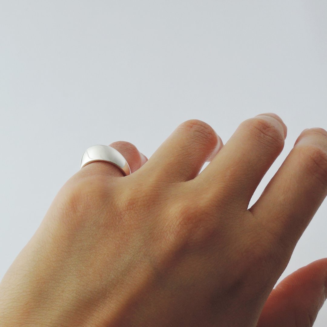 halo pin key ring (plain) = silver 925 pinky ring = - 戒指 - 其他金属 银色