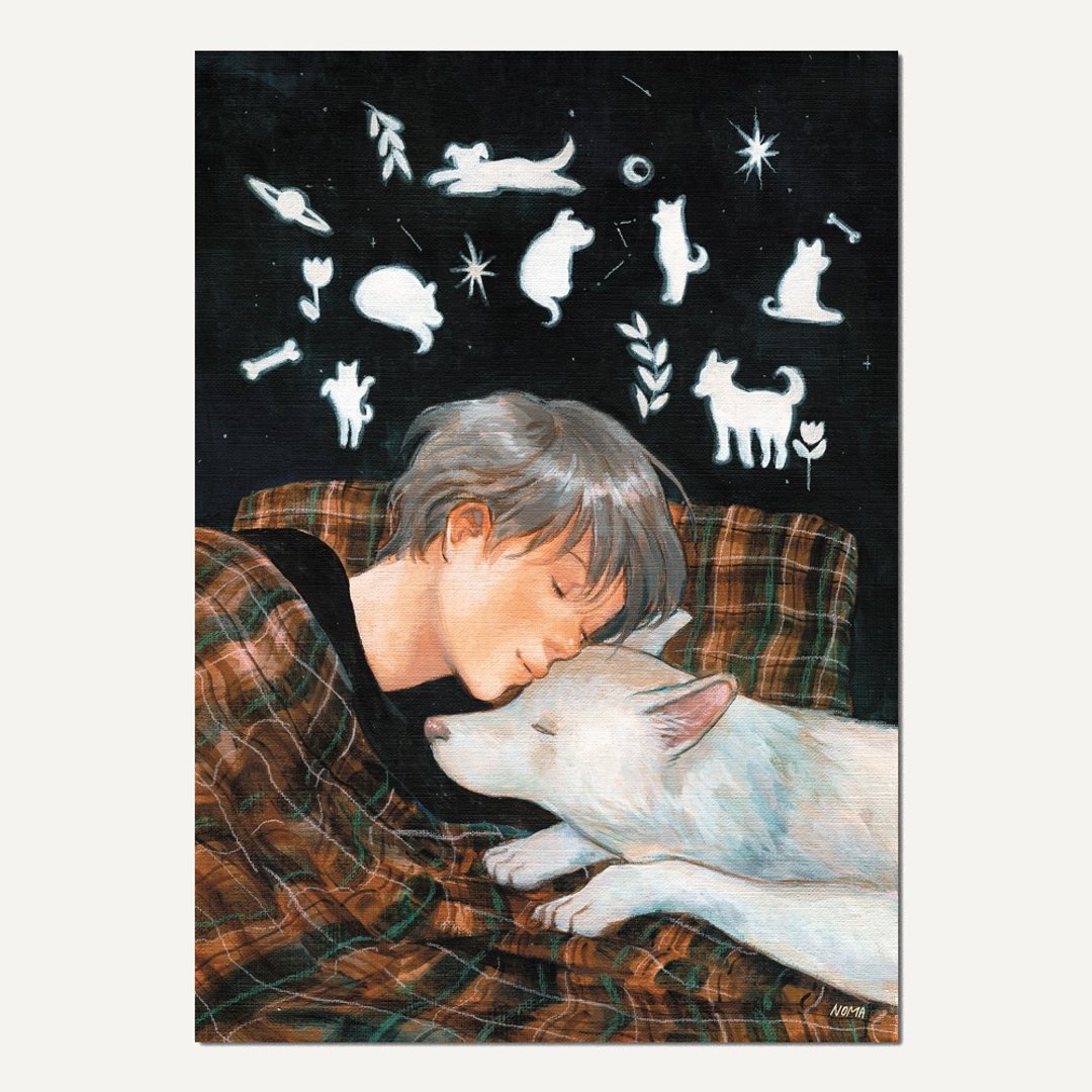 睡个好觉 |诺玛 |韩国插画艺术纸海报A4|水彩 - 海报/装饰画/版画 - 纸 