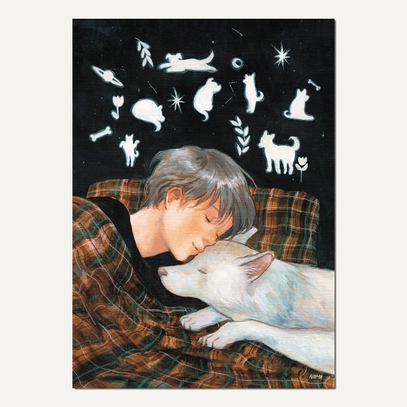睡个好觉 |诺玛 |韩国插画艺术纸海报A4|水彩 - 海报/装饰画/版画 - 纸 