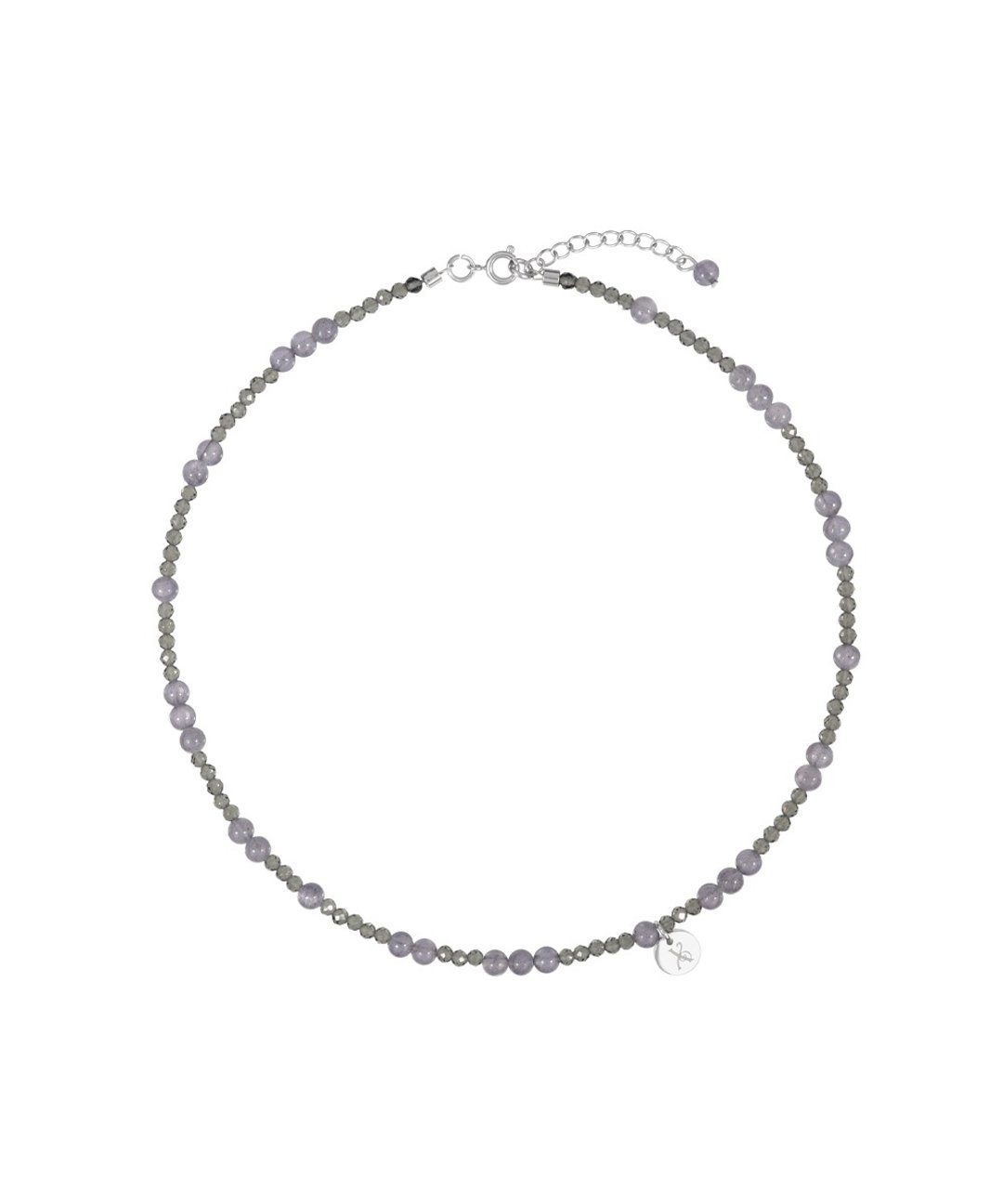 BERRY NECKLACE_GREY - 项链 - 其他材质 灰色