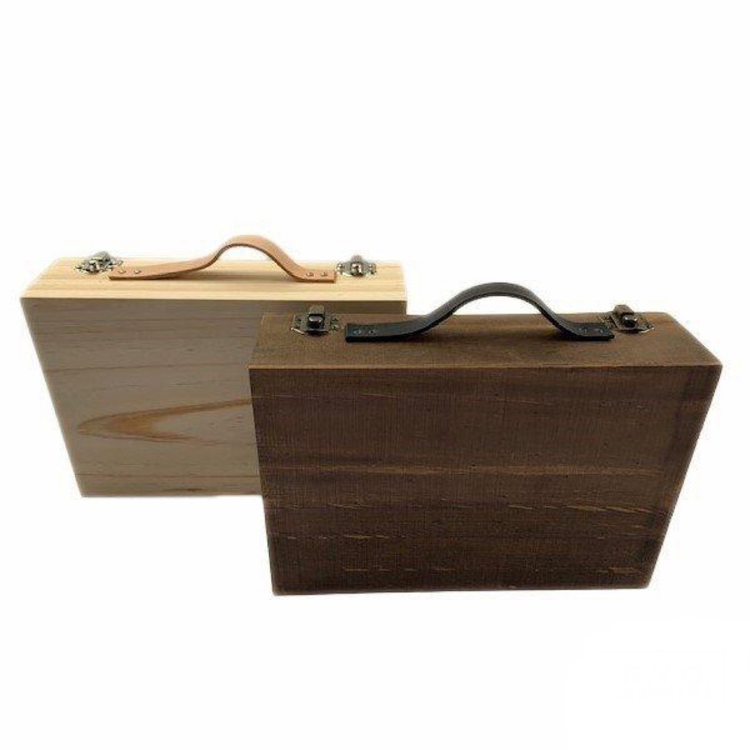 Wooden carry case plastic case 2color - 收纳用品 - 木头 咖啡色