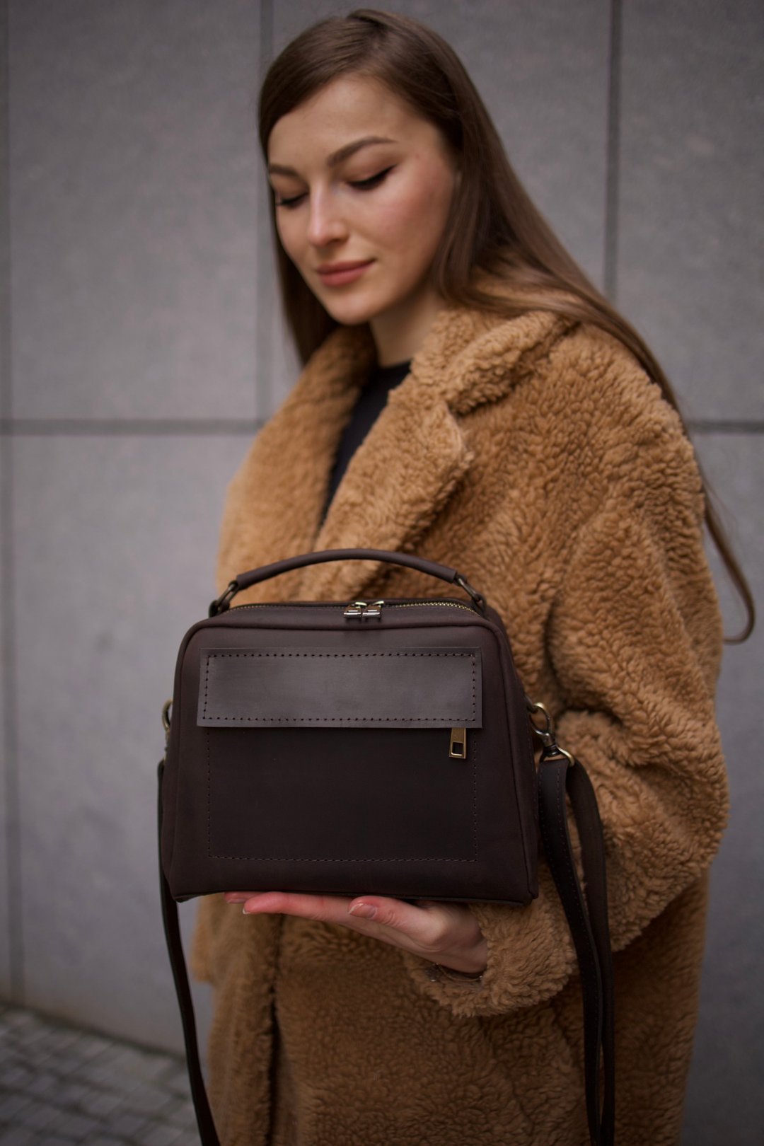 Leather crossbody bag, leather purse, cross body bag - 手提包/手提袋 - 真皮 多色