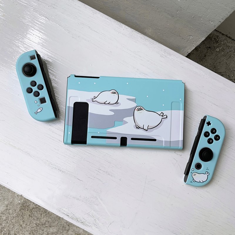 散热的废物小海豹 粉蓝色磨砂软壳 Switch 保护套 - 数码小物 - 橡胶 蓝色