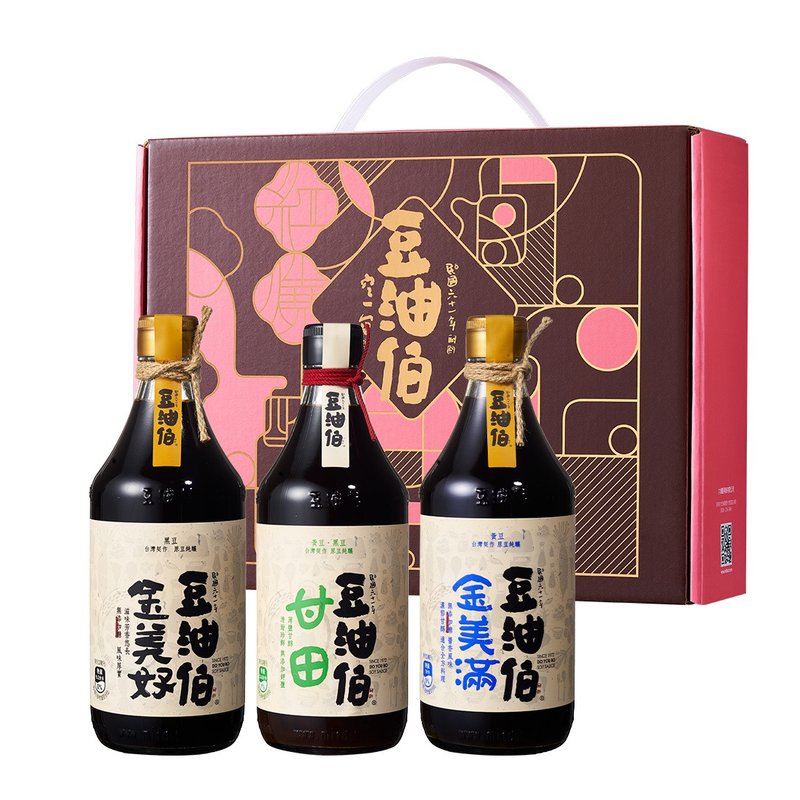 【豆油伯】田蜜美满三入伴手礼 /送礼自用首选/ - 酱料/调味料 - 玻璃 