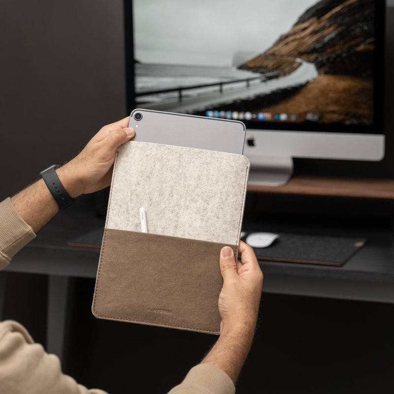 iPad 保护套  iPad Pro、iPad Air毛毡内胆包 9.7-12.9英寸内胆包 - 平板/电脑保护壳 - 羊毛 灰色