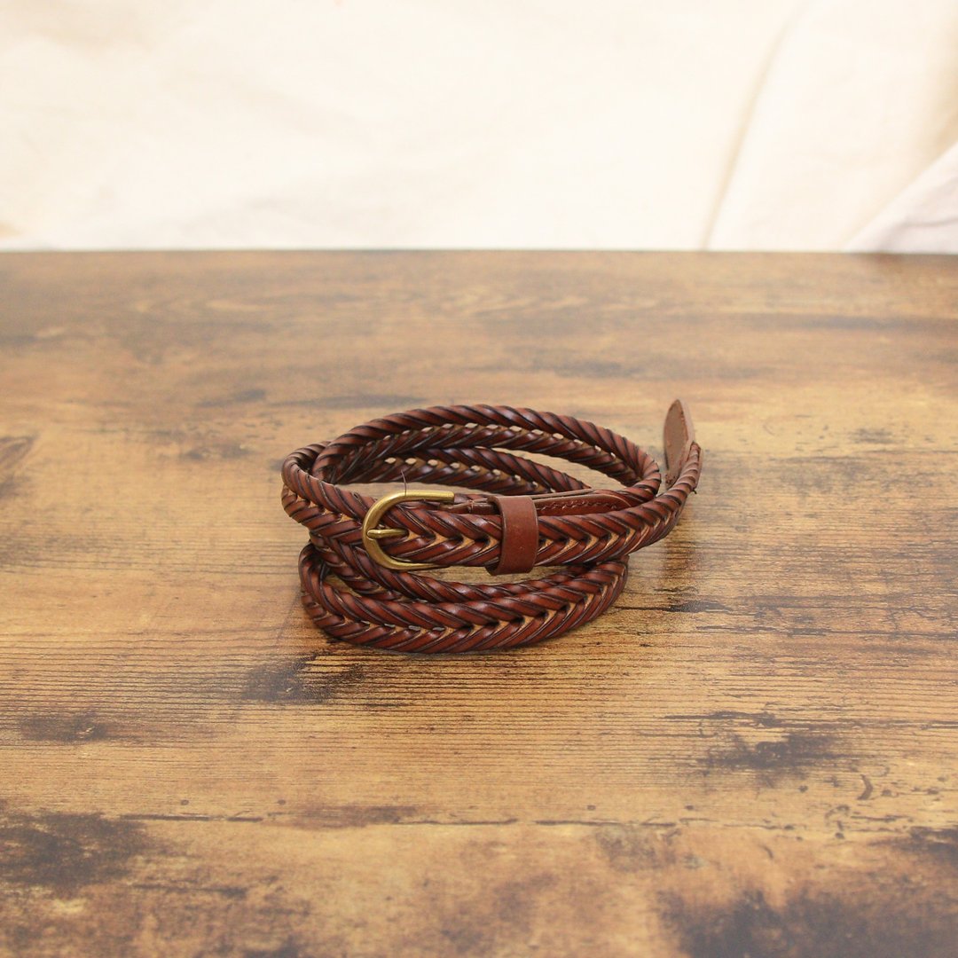 Back to Green-经典复古腰带  深棕编织 bt-25 //vintage belt - 皮带/腰带 - 真皮 