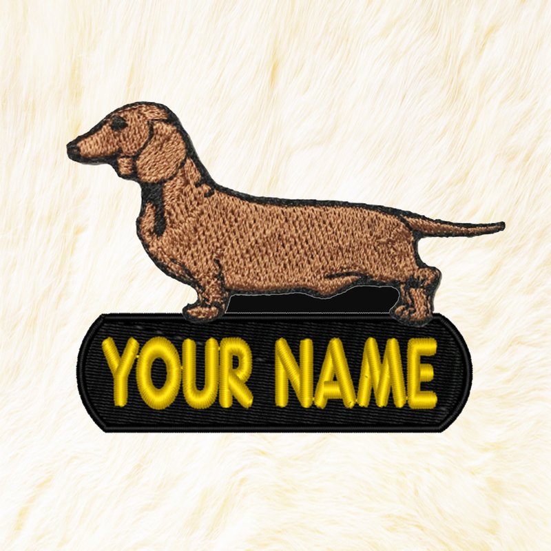 English Bulldog Personalized Iron on Patch Your Name Your Text Buy 3 Get 1 Free - 编织/刺绣/羊毛毡/裁缝 - 绣线 咖啡色